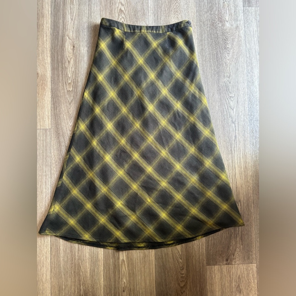 Adorable boho indie gingham plaid skirt